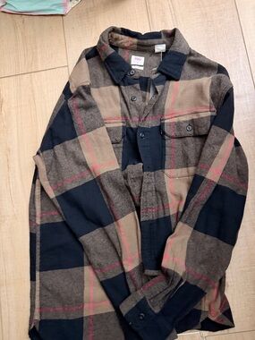 Levi's Brown, Black & Red Plaid Shirt - Relaxed Fit